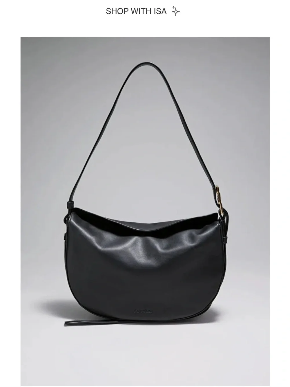 & Other Stories Leather Black Handbag
